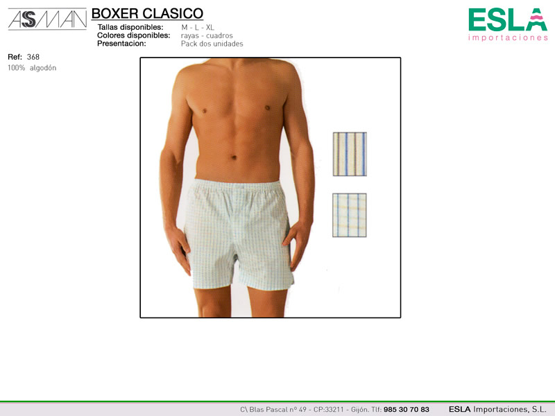 Boxer clásico, Asman, Ref 368