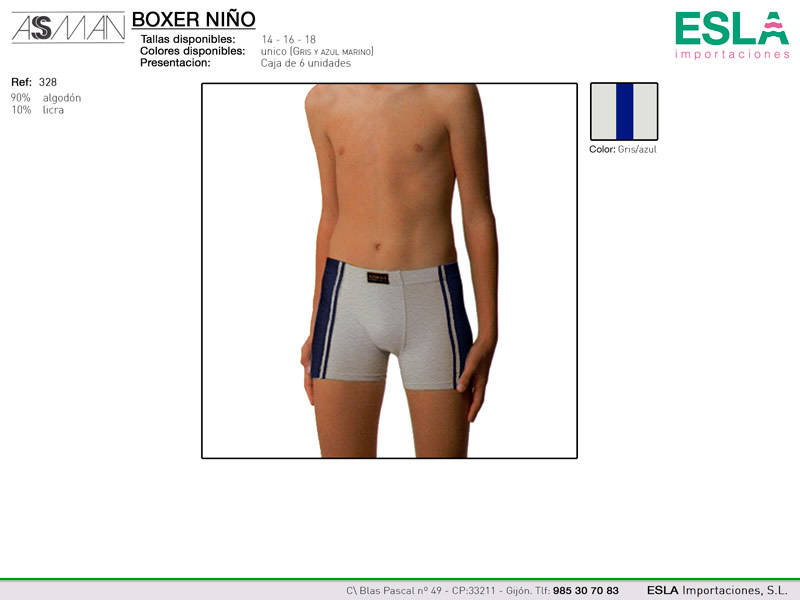 Boxer niño, Asman, Ref 328