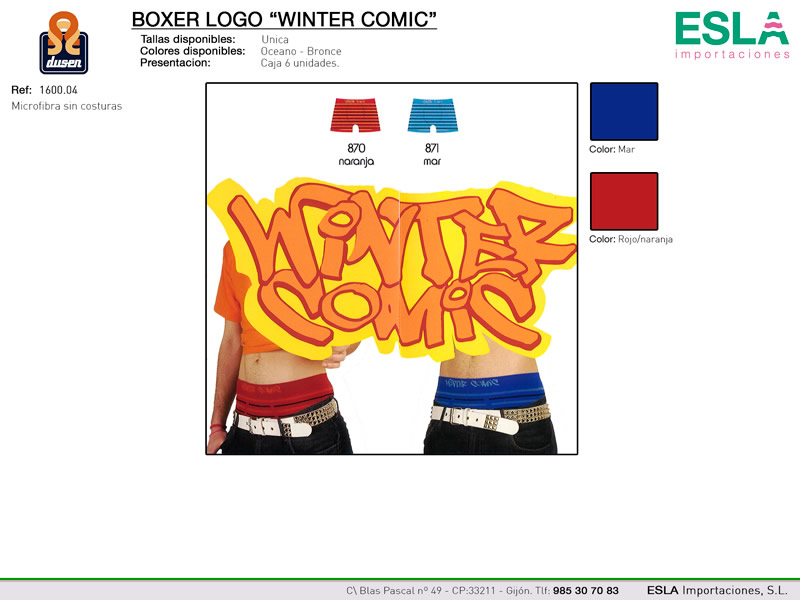 Boxer logo Winter Comic, Dusen, Ref 1600.04