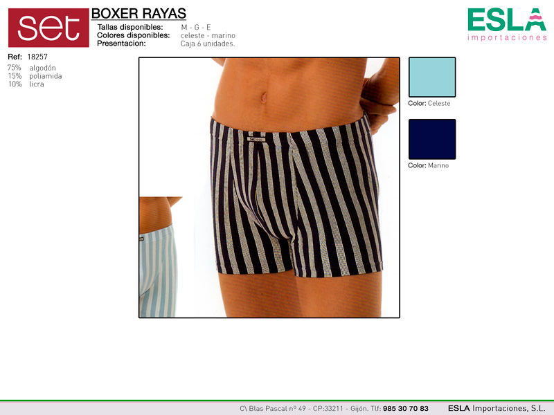 boxer a rayas, Set, Ref 18257