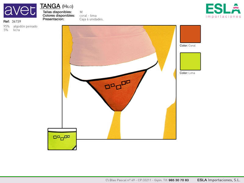 Tanga tipo hilo, Avet, Ref 34155