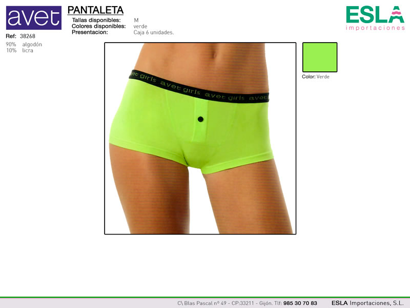 Pantaleta Verde, Avet Girls, Avet, Ref 38268