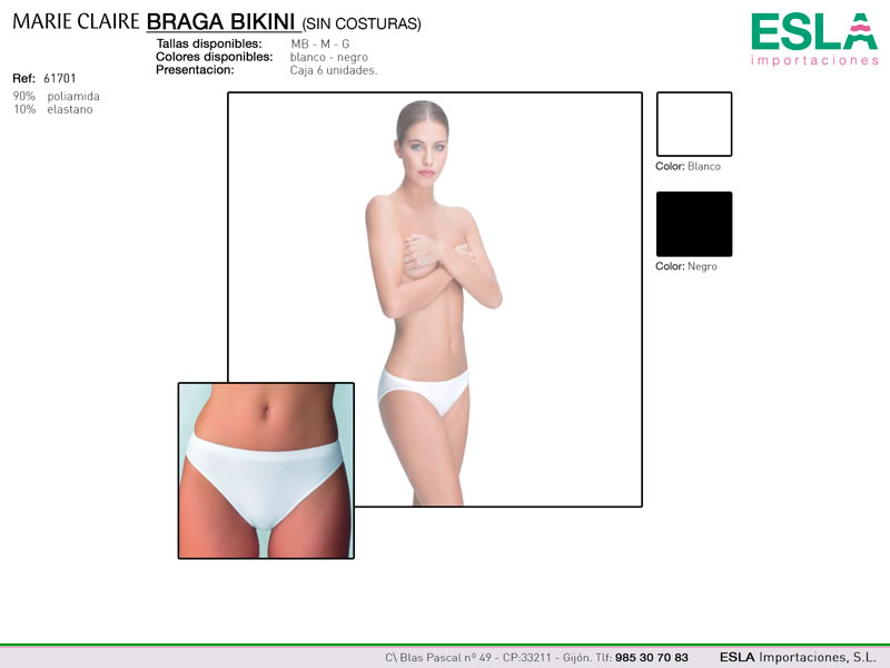 Braga bikini sin costuras, Marie claire, Ref 61701