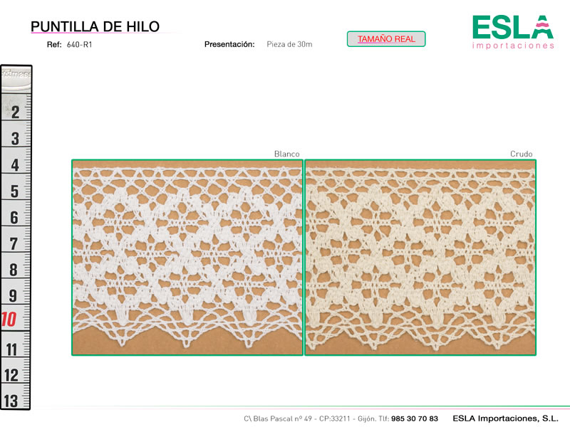 Puntilla de hilo, Familia 297, Ref 640-R1