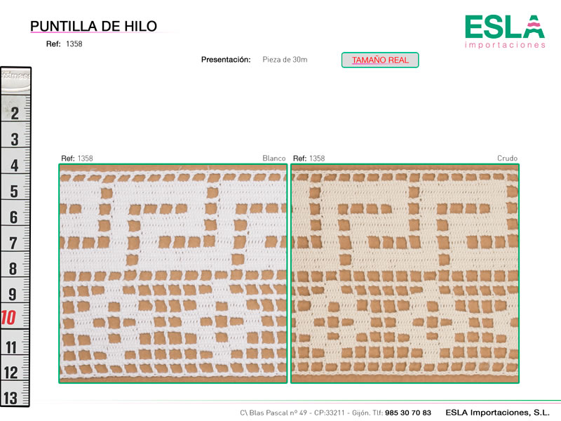 Puntilla de hilo, Familia 643, Ref 1358