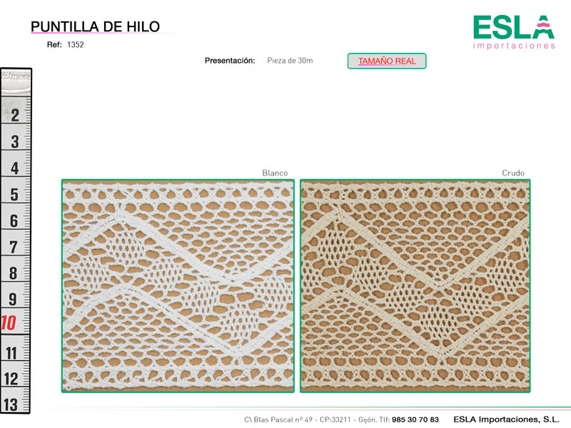 Puntilla de hilo, Familia 672, Ref 1352