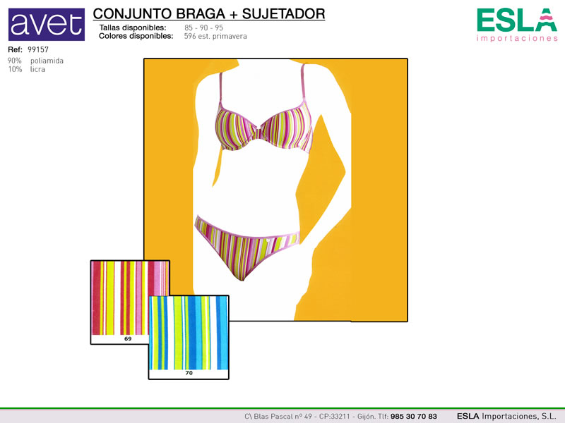 Conjunto braga sujetador, Avet, Ref 99157