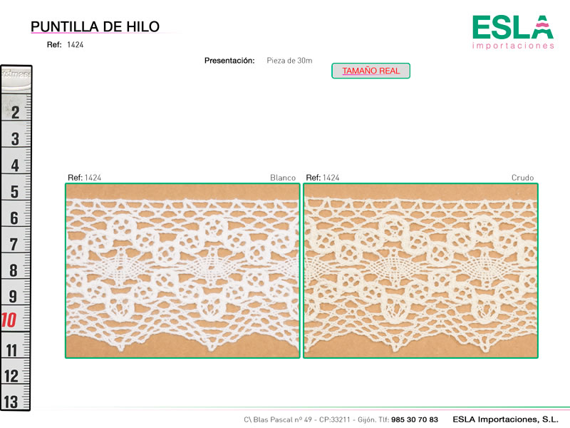 Puntilla de hilo, Familia 1422, Ref 1424