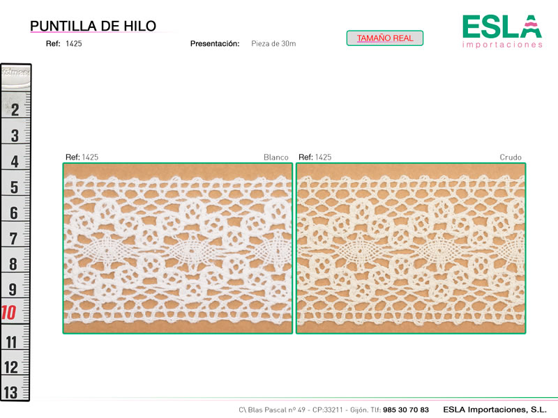 Puntilla de hilo, Familia 1422, Ref 1425