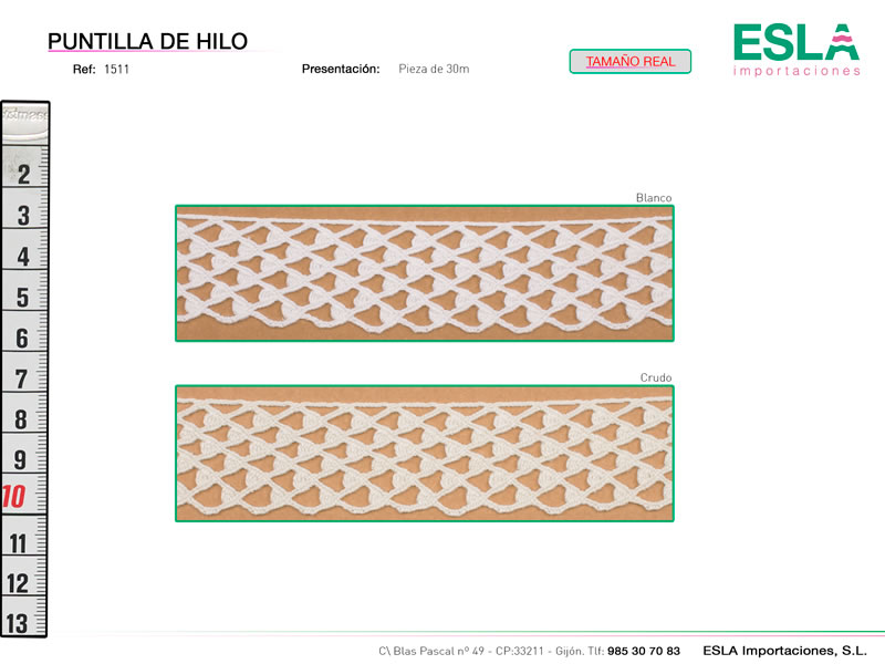 Puntilla de hilo, Familia 1494, Ref 1511