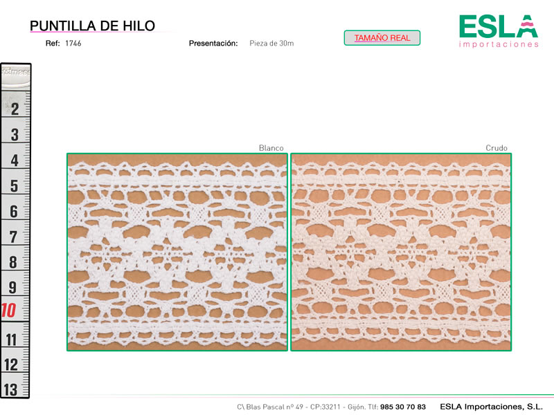 Puntilla de hilo, Familia 961, Ref 1746