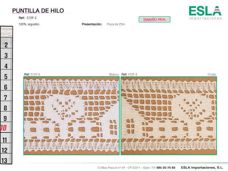 Puntilla de hilo, Familia 5129, Ref 5129-E