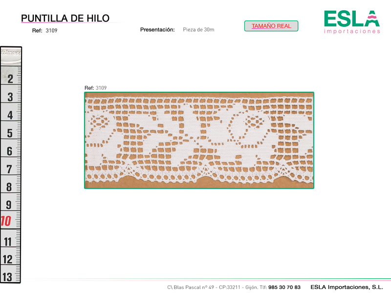 Puntilla de hilo, Familia 3087, Ref 3109