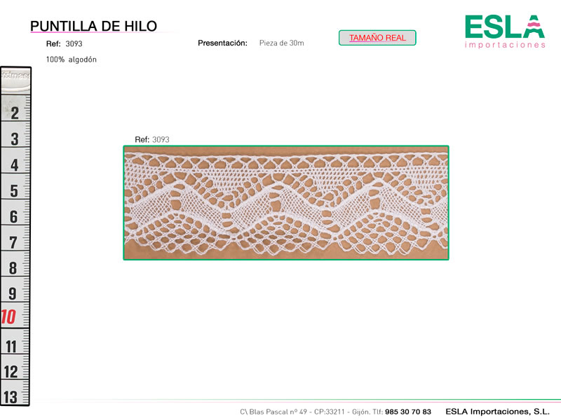 Puntilla de hilo, Familia 3023, Ref 3093