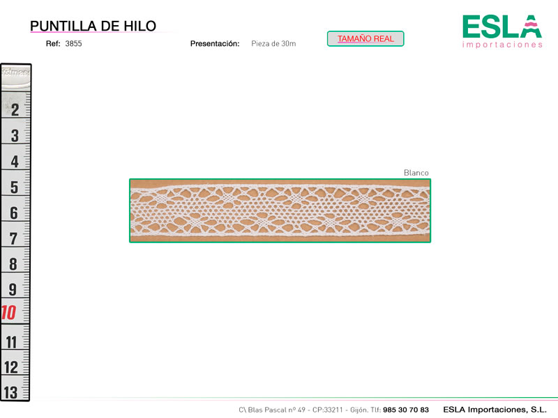 Puntilla de hilo, Familia 3249, Ref 3855