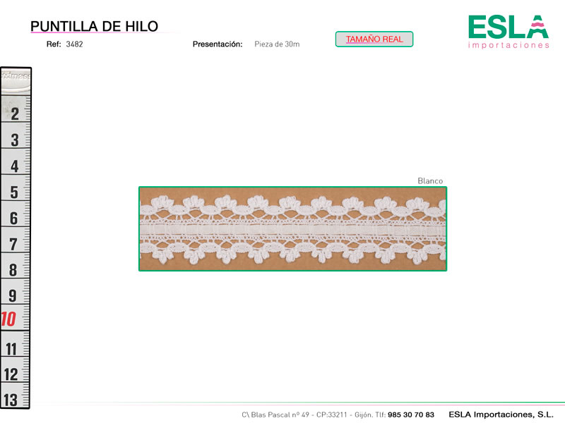 Puntilla de hilo, Familia 3480, Ref 3482