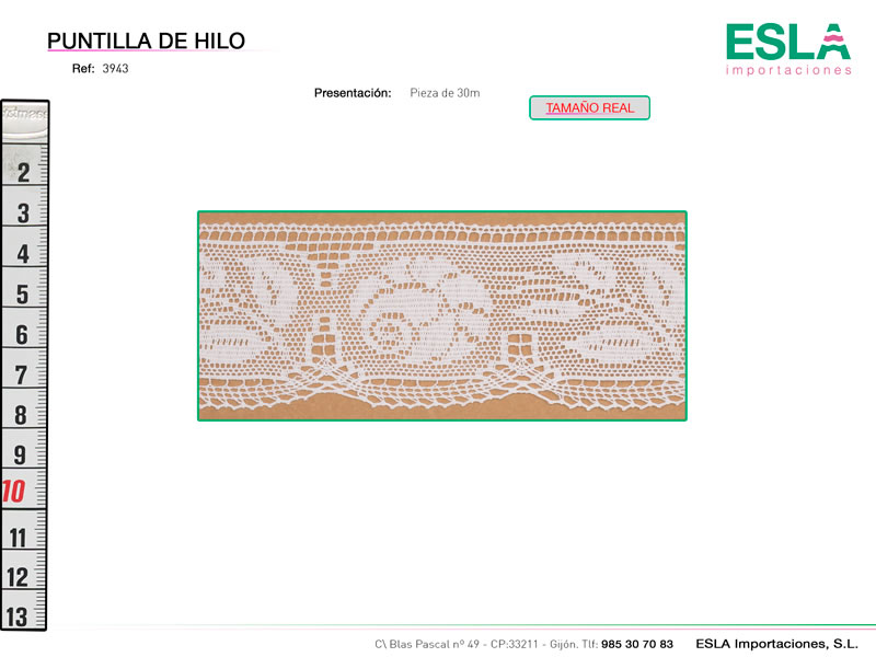 Puntilla de hilo, Ref 3943