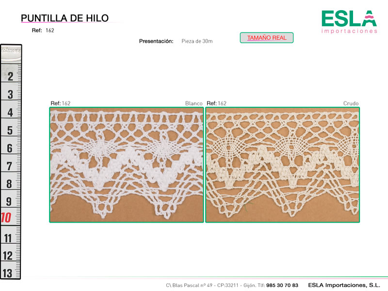 Puntilla de hilo, Familia 162, Ref 162