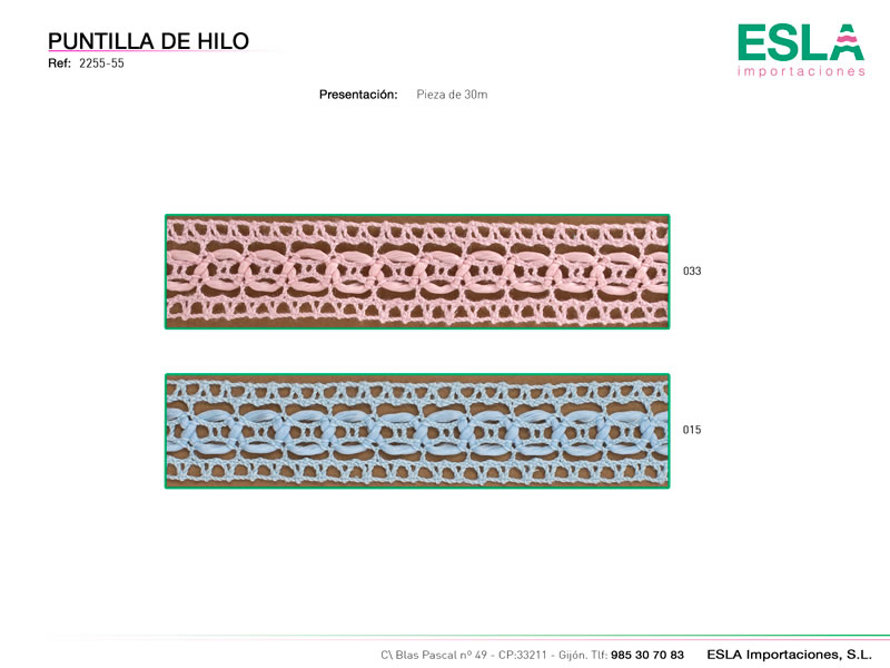 Puntilla de hilo, Familia 2255, Ref 2255