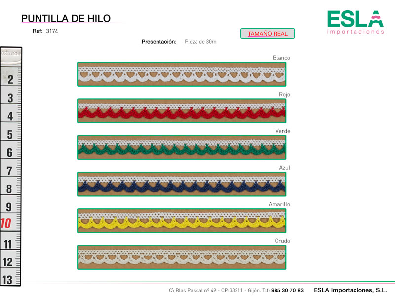 Puntilla de hilo, Familia 3174, Ref 3174