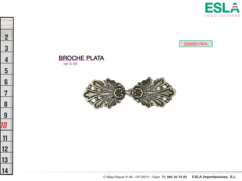 Broche plata, Ref G-50