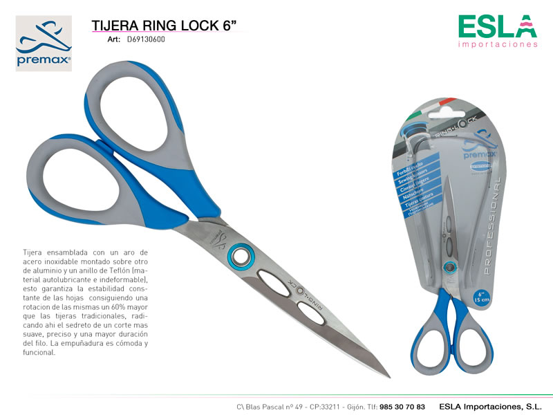 Tijera modista 15cm, Ring lock, Premax, Ref D69130600