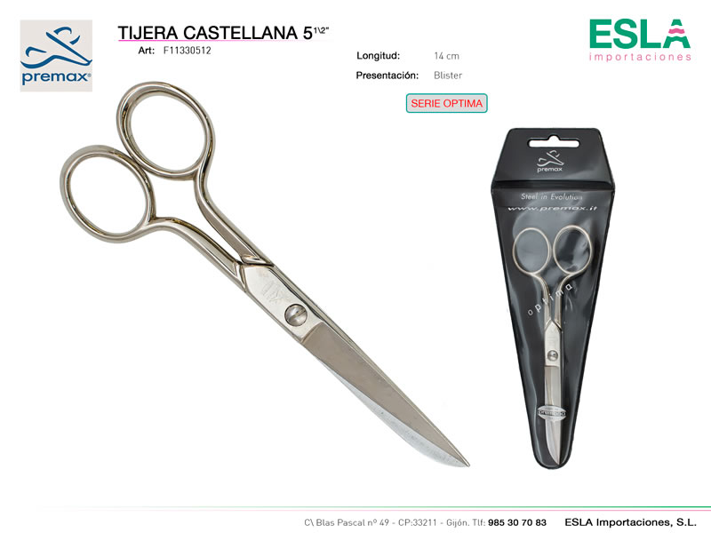 Tijera castellana 14cm, Premax, Serie optima, Ref F11330512