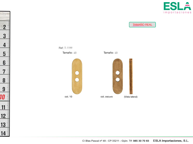 Botón madera, Ref T-1199