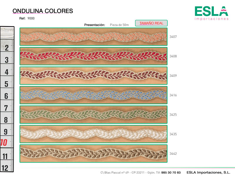 Ondulina Lino colores, Familia 900-G, Ref 9000