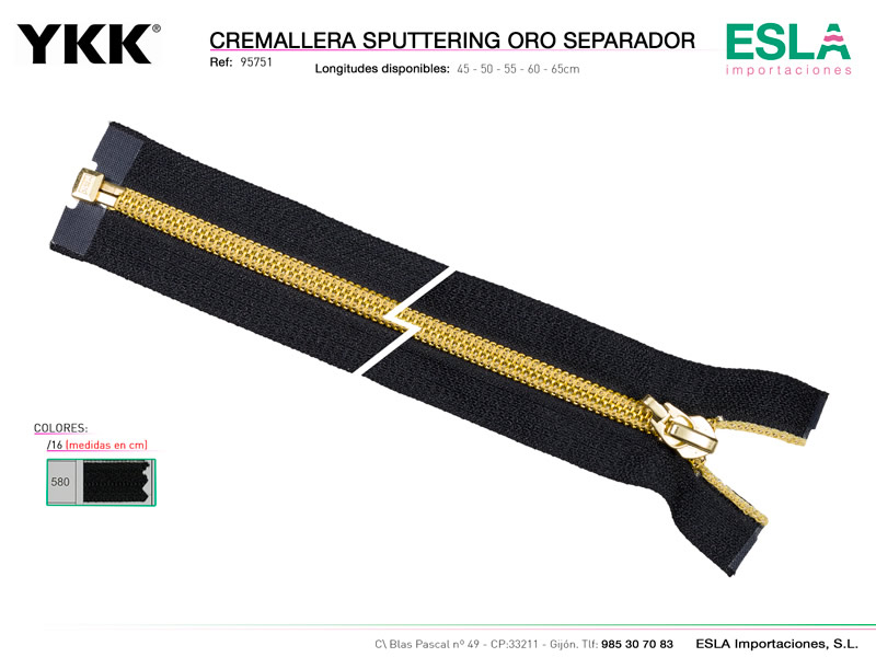 Cremallera Sputtering oro separador, Ref 95751