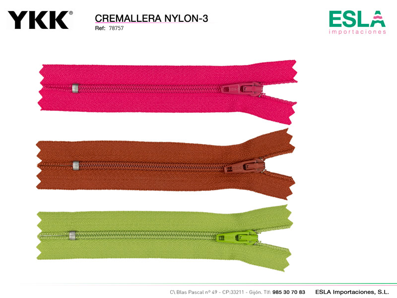 Cremallera Automatica nylon-3, Ref 78757