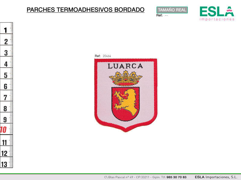 Parche termoadhesivo, regional Luarca, Ref 20464