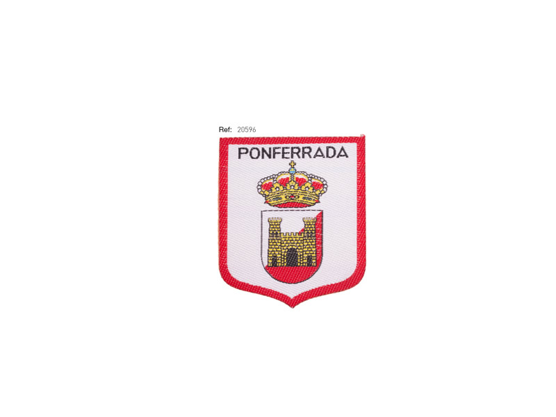 Parche termoadhesivo bordado, Regional, Ponferrada, Ref 20596