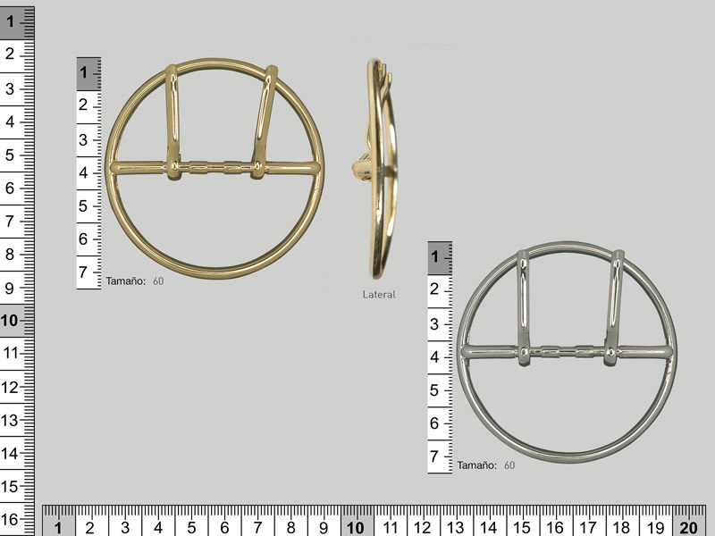 Hebilla metálica, familia 3216, Ref 3217-60