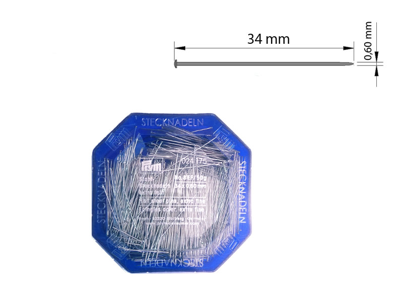 Alfiler acero, Caja 50gr, PRYM, Ref 024175