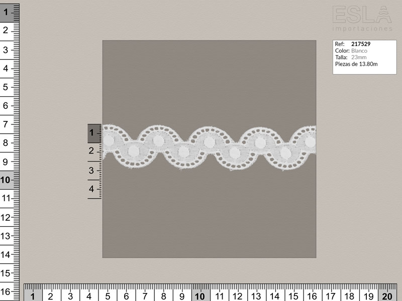 Tira bordada, Blanco, Ref 217529