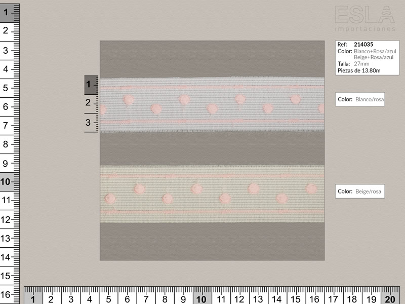 Tira bordada, Entredos, Ref 214035