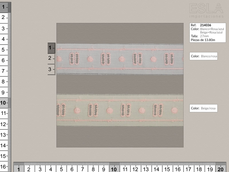 Tira bordada, Entredos, Ref 214036