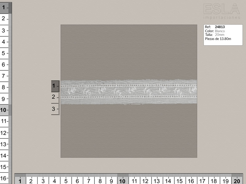 Tira bordada, Entredos, Ref 24813