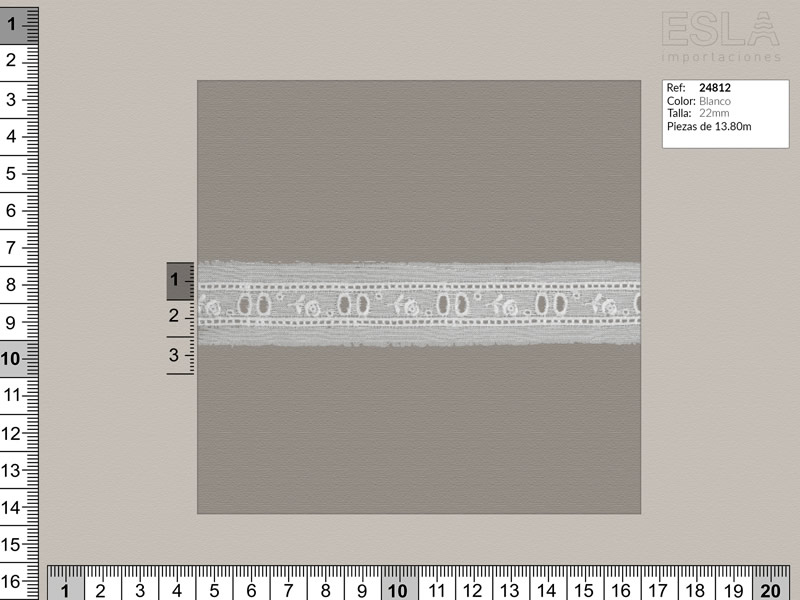 Tira bordada, Entredos, Ref 24812