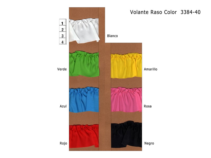 Volante ; Raso ; Colores ; 3384-40