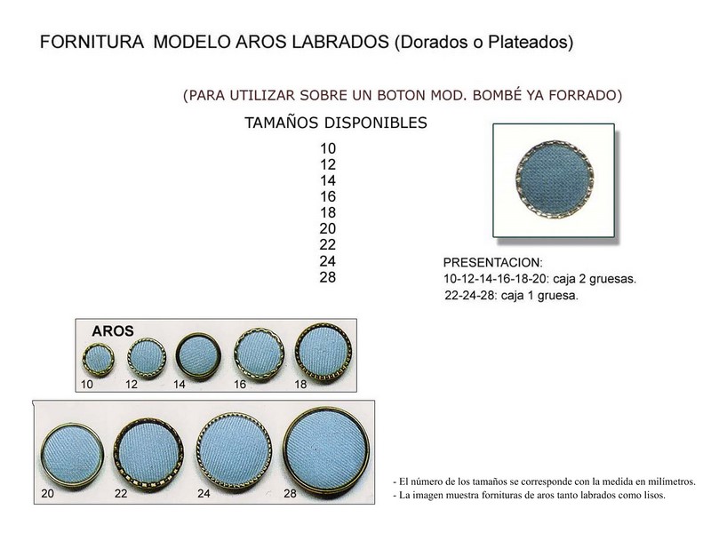 Fornitura modelo aros labrados