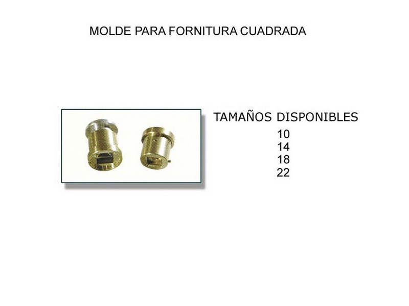 Molde para fornitura cuadrada