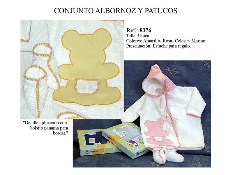 Conjunto 8376 albornoz y patucos