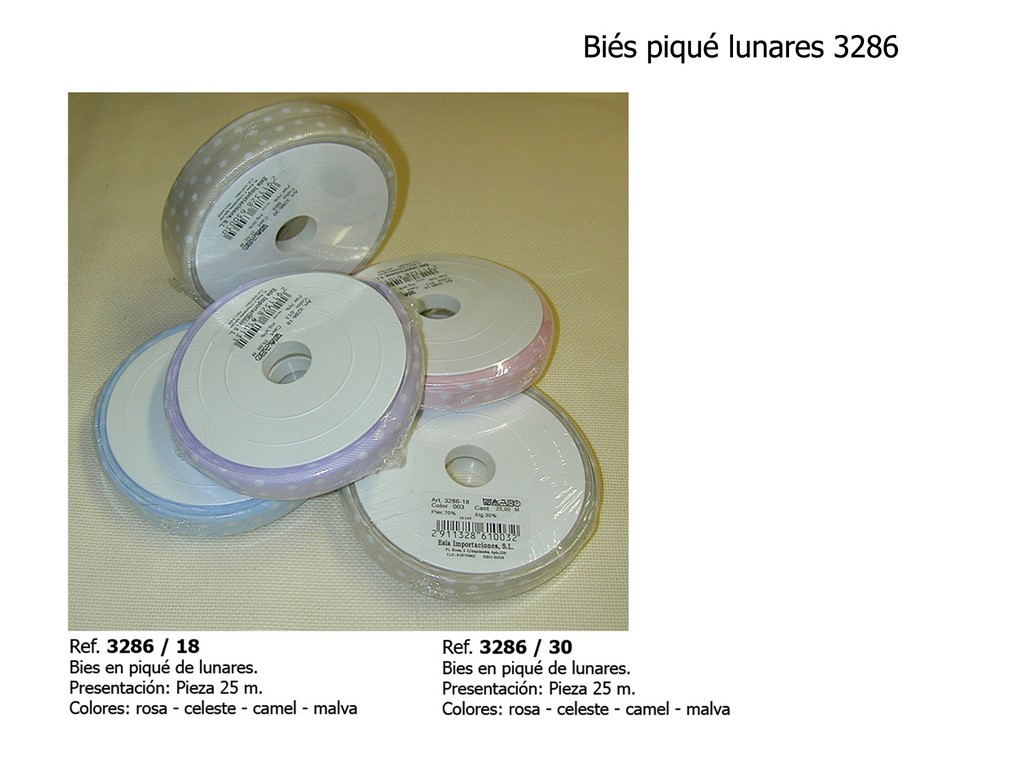 Bies piqué lunares 3286