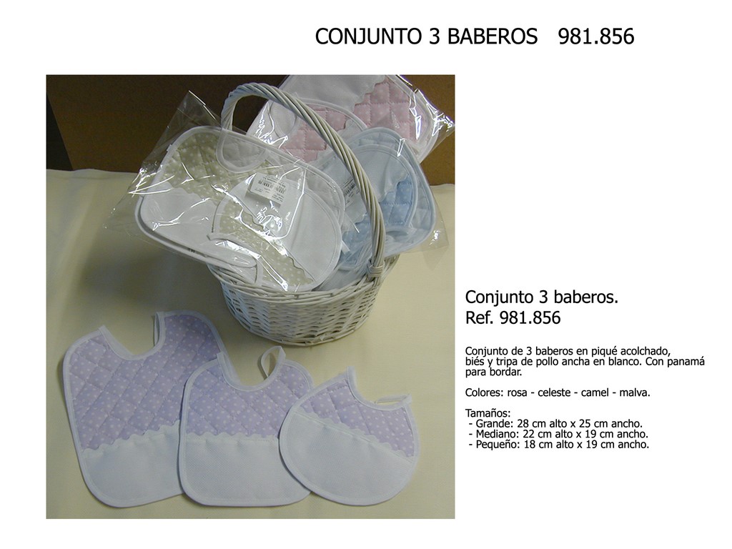 Conjunto 3 baberos 981.856