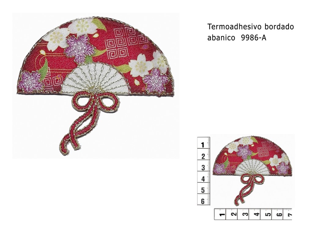 Termoadhesivo bordado abanico 9986-A