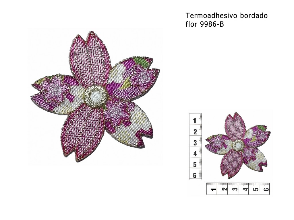Termoadhesivo bordado flor 9986-B