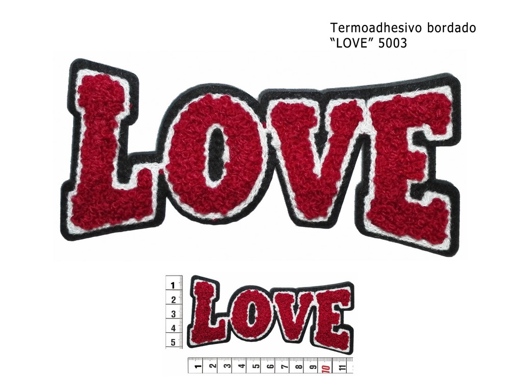 Termoadhesivo bordado love 5003