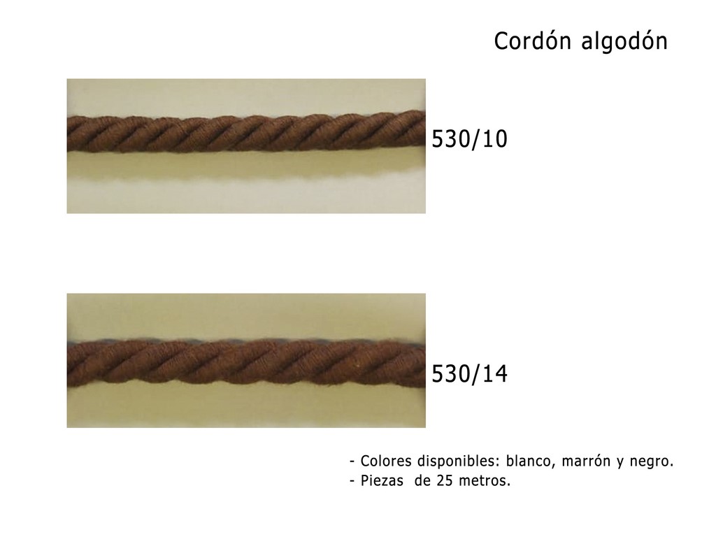 Cordon algodon 530 tamanos 10 y 14